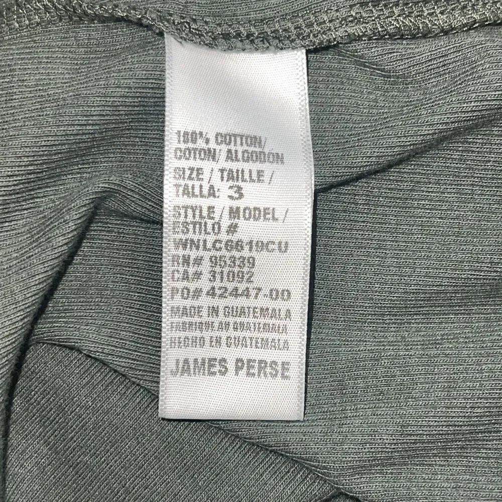 NWT Standard James Perse Sage Green V Neck Ribbed Knit MIDI Dress Large - Picture 12 of 13